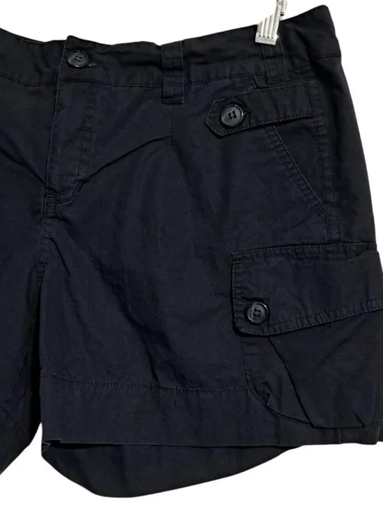Daisy Fuentes Womens Cargo Shorts Size 6 Black 100% Cotton Mid-Rise Casual Style - Picture 7 of 7